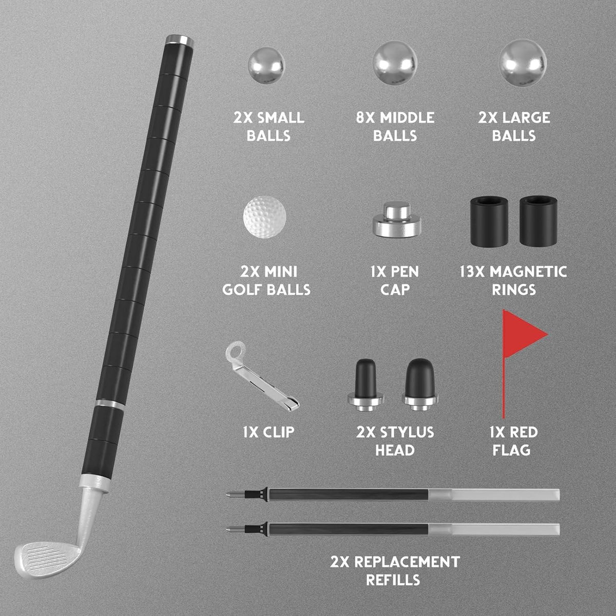 TRSCIND Magnetischer Golf Fidget Pen Vatertagsgeschenk Blau