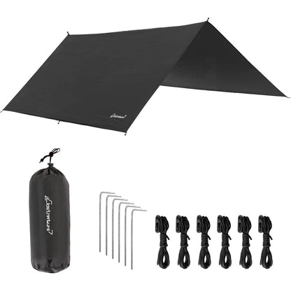 Clostnature Tarp Wasserdicht 305x293 cm Camping Zeltplane