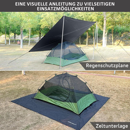 Clostnature Tarp Wasserdicht 305x293 cm Camping Zeltplane