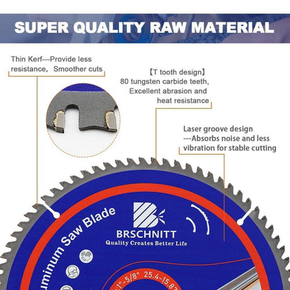Kreissägeblatt für Aluminium & Kunststoff 255mm 80T 10 Stück