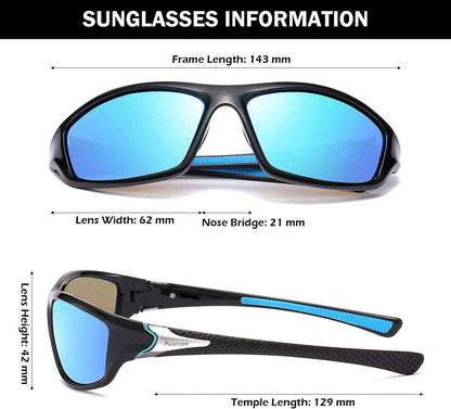 Polarisierte Fahrrad-Sonnenbrille für Damen und Herren, Vintage Design, HD-Pilotgläser