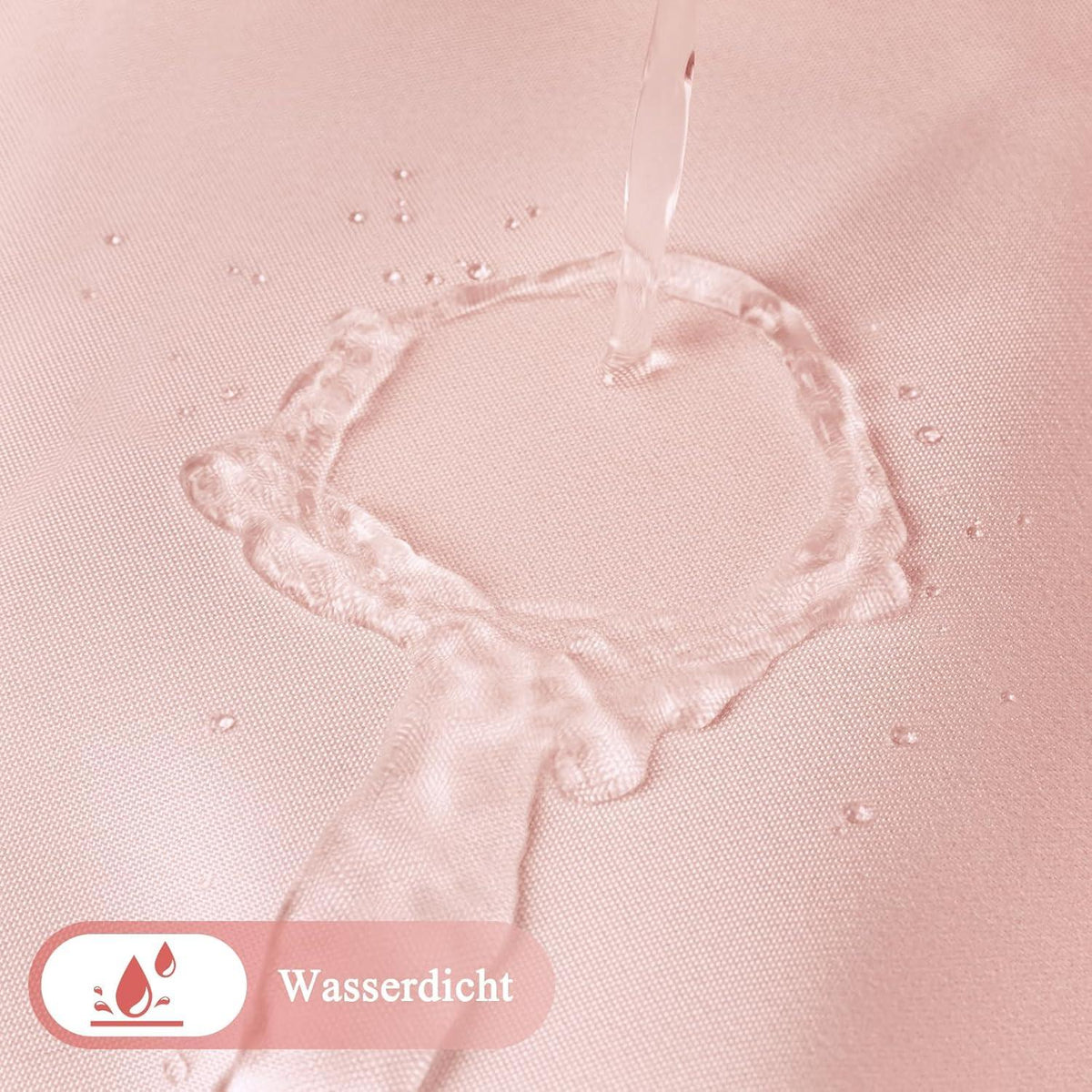 Duschvorhang Textil Rosa 180x200cm Wasserdicht Waschbar Antischimmel