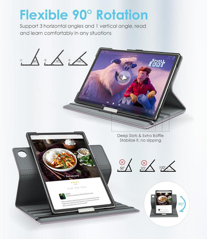 TiMOVO Drehbare PU-Leder Hülle für Samsung Galaxy Tab A9 Plus 11 Zoll