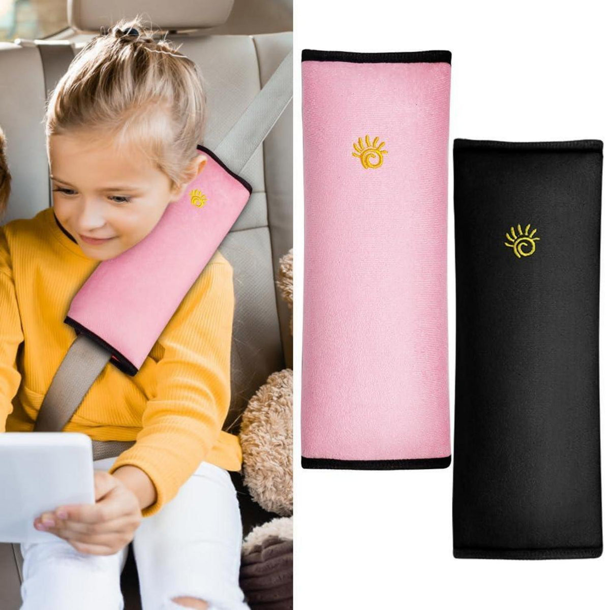 Auto Gurtpolster Komfort Set – Schulterpolster für Kinder & Erwachsene