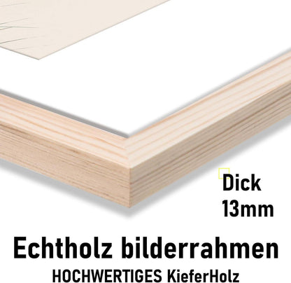 Kollyseek Bilderrahmen 30x30cm Echtholz Acrylglas Kieferholz