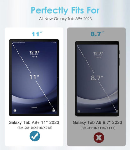 TiMOVO Drehbare Hülle für Samsung Galaxy Tab A9+ 11 Zoll