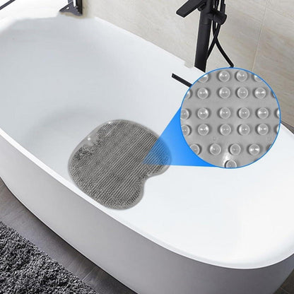 Große Silikon Fußbürste mit Saugnapf, Rutschfestes Massage Pad für