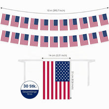 USA Wimpelkette 30 Flaggen – 4. Juli & WM Deko