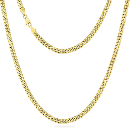 Goldene Herren Panzerkette 5mm Edelstahl mit Diamantschliff