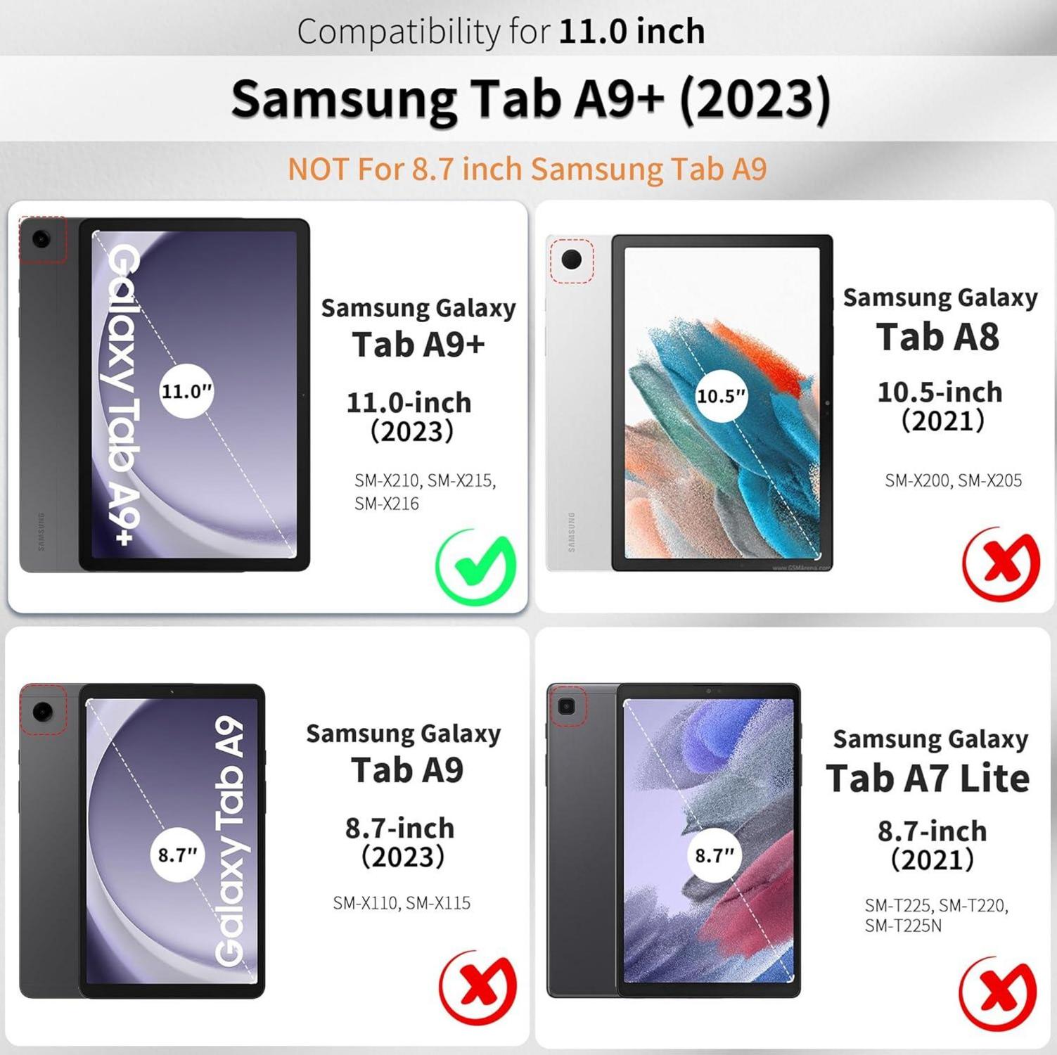 Hülle Samsung Galaxy Tab A9 Plus 11 Zoll 2023 Schutzhülle