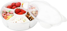 Snackteller Box mit 6 Fächern, Lebensmittel Aufbewahrungsbox