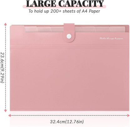 Dokumentenmappe A4 Organizer Mappen Ordner System Kunststoff rosa 2er Pack