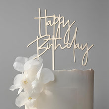 Geburtstagstorte Holz Happy Birthday Cake Topper Tortendeko