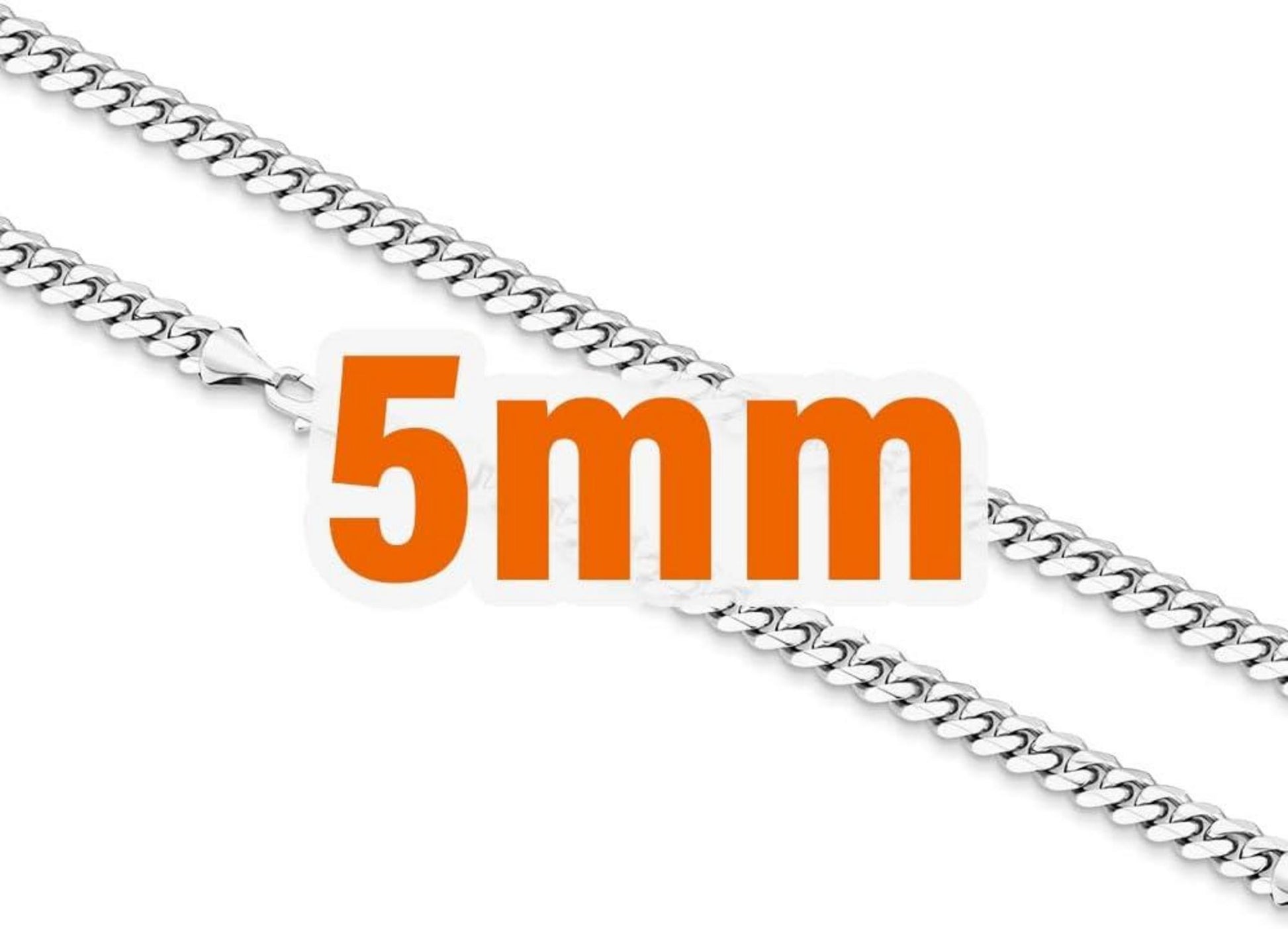 KRKC&CO Herren Panzerkette 5mm Diamantschliff 14K Vergoldet Silberkette 55.9cm