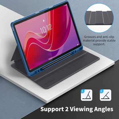 Lenovo Tab M11 TB330 2024 Hülle Stifthalter Blau Folio Stand Schutzhülle