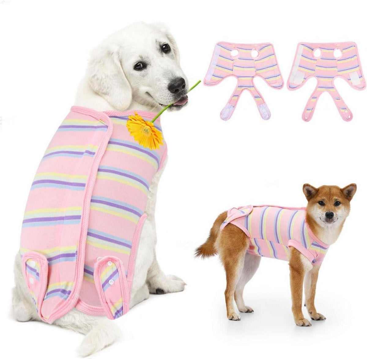 Erholungsanzug für Hunde und Katzen nach Operation, XXXL, Rosa