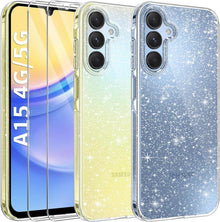 Glitzer Handyhülle für Samsung Galaxy A15 4G/5G mit Schutzfolie