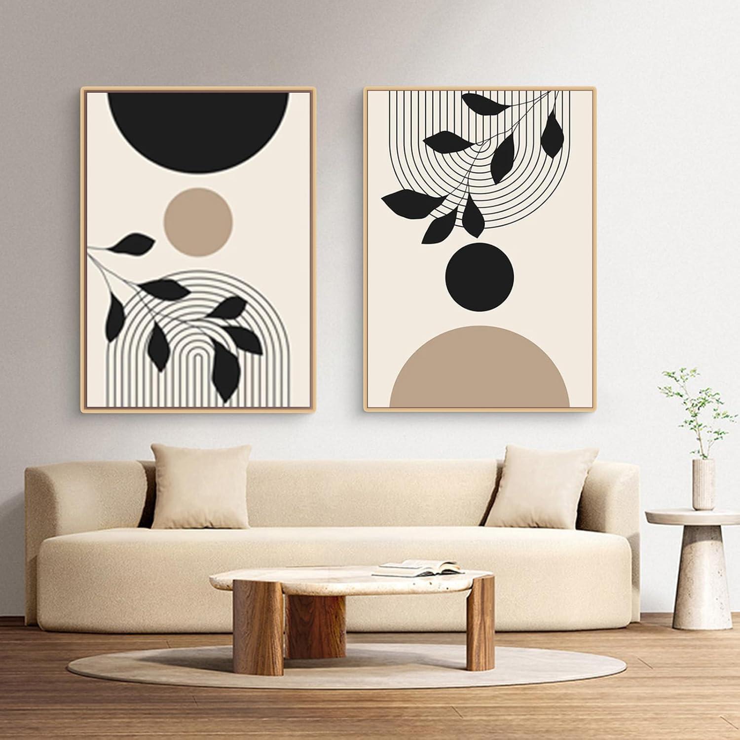 Trayosin Moderne Poster Set 3 Stück Abstrakt Kunstdruck Schwarz 40x50cm