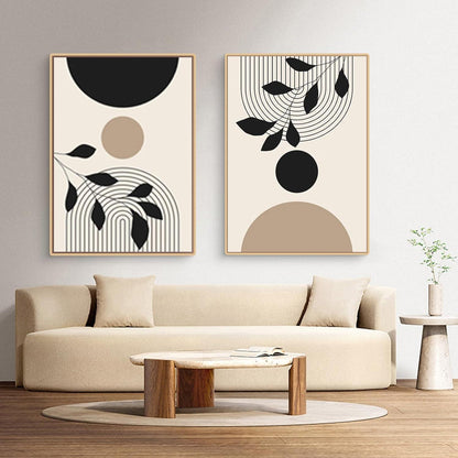 Trayosin Moderne Poster Set 3 Stück Abstrakt Kunstdruck Schwarz 40x50cm