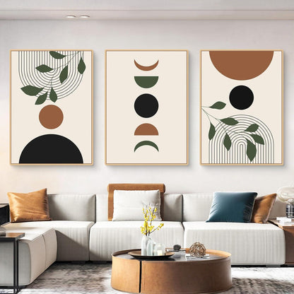 Poster Set Abstrakt Kunstdruck Wandbilder Wohnzimmer Schlafzimmer Boho