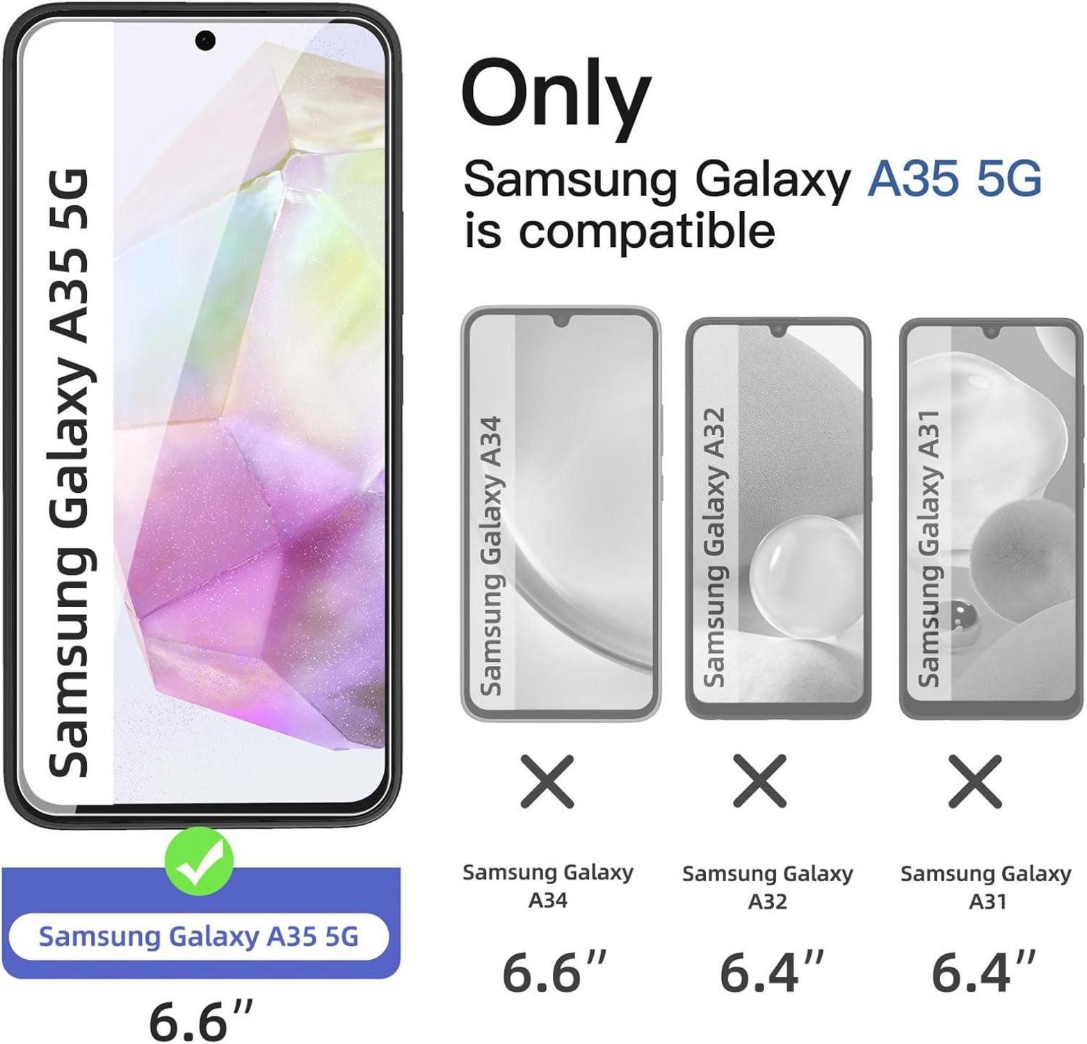Panzer Schutz Glas Samsung Galaxy A35 5G 6,6 Zoll 9H Härte