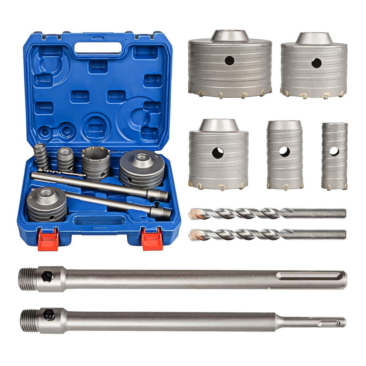 Bohrkronen Set SDS Plus/Max für Beton & Mauerwerk, 5 Größen
