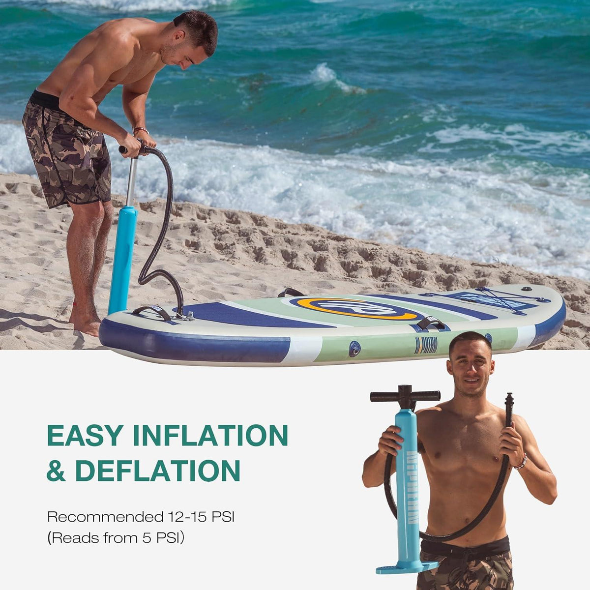 Aufblasbares Stand Up Paddling Board 305cm inkl. Zubehör - Ideal für