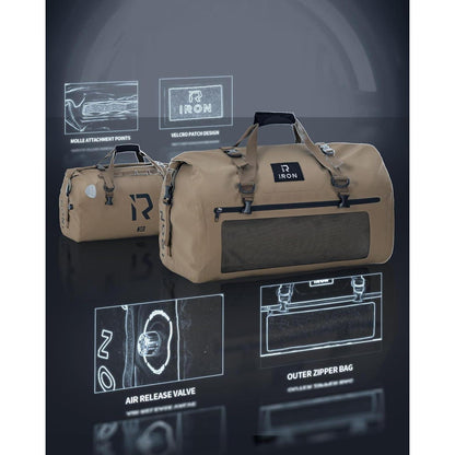 Wasserdichte Motorrad Gepäckrolle 30L – Braun