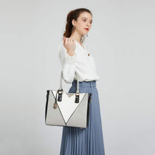 Miss Lulu Damen Handtasche Schultertasche Shopper V-Form