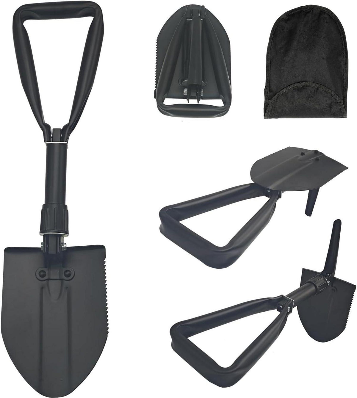 Faltbarer Klappspaten Kohlenstoffstahl Camping Schaufel 48cm
