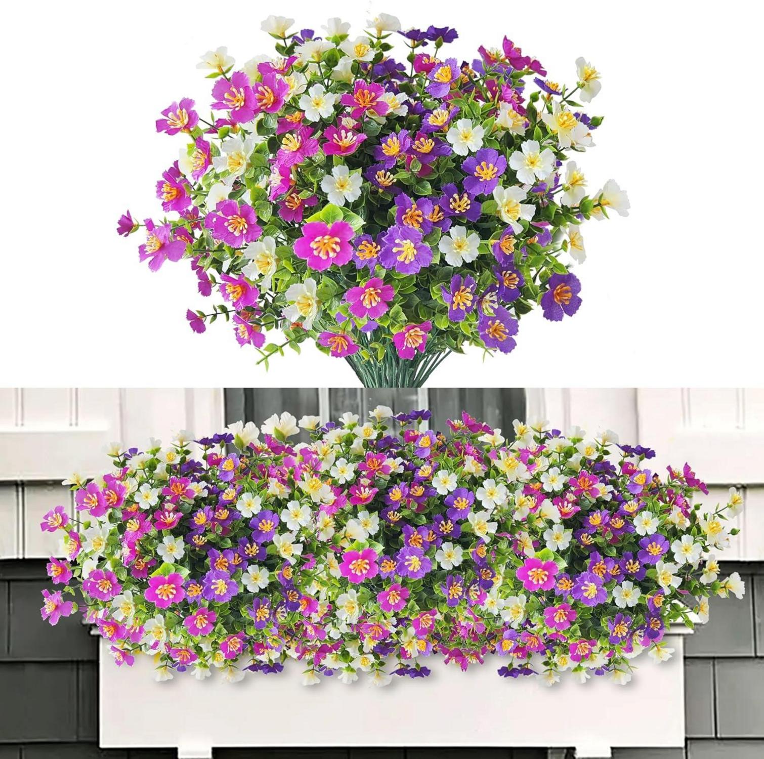 Künstliche Blumen Balkon Kunstblumen Wetterfest UV-beständig Rollway
