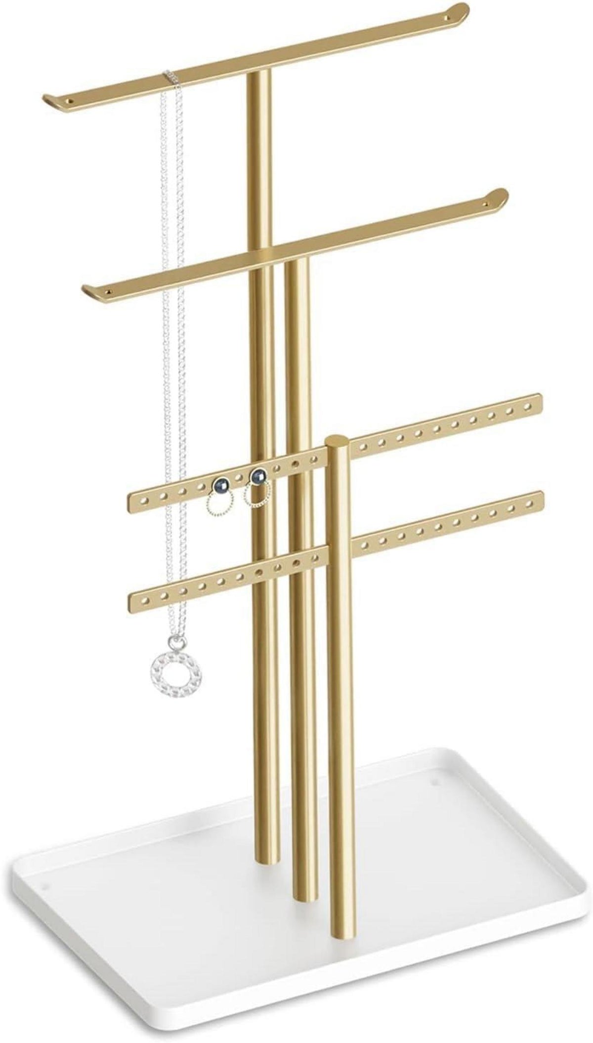 Schmuck Organizer Schmuckständer 4 Ebenen Halskette Armband Ohrringe