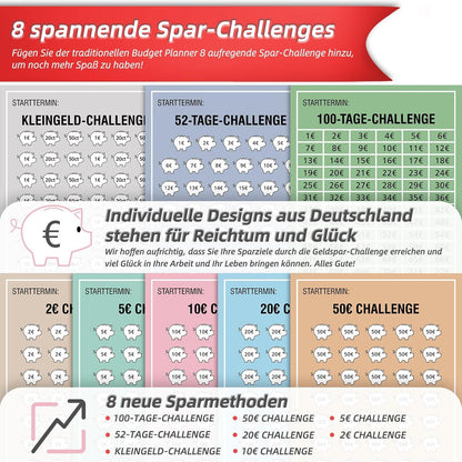 Budget Planner Deutsch Geld Sparen Sparbuch & Finanzplaner