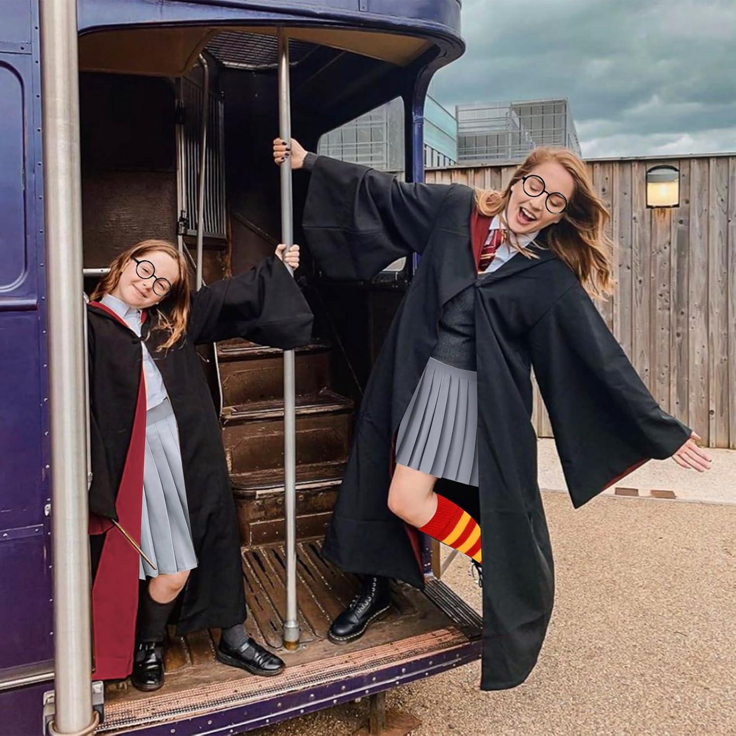 Zauberer Cosplay Kostüm Erwachsene 8-teilig Harry Damen XL