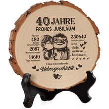 Holzschild 40. Hochzeitstag Geschenk für Paare