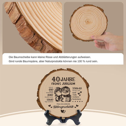 Holzschild 40. Hochzeitstag Geschenk für Paare