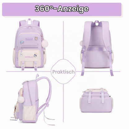 Schulrucksack Mädchen Lila – Komfortabler Kinderrucksack 3.-7. Klasse