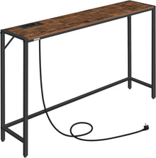 Schmaler Konsolentisch Couchtisch Flurtisch Braun Schwarz