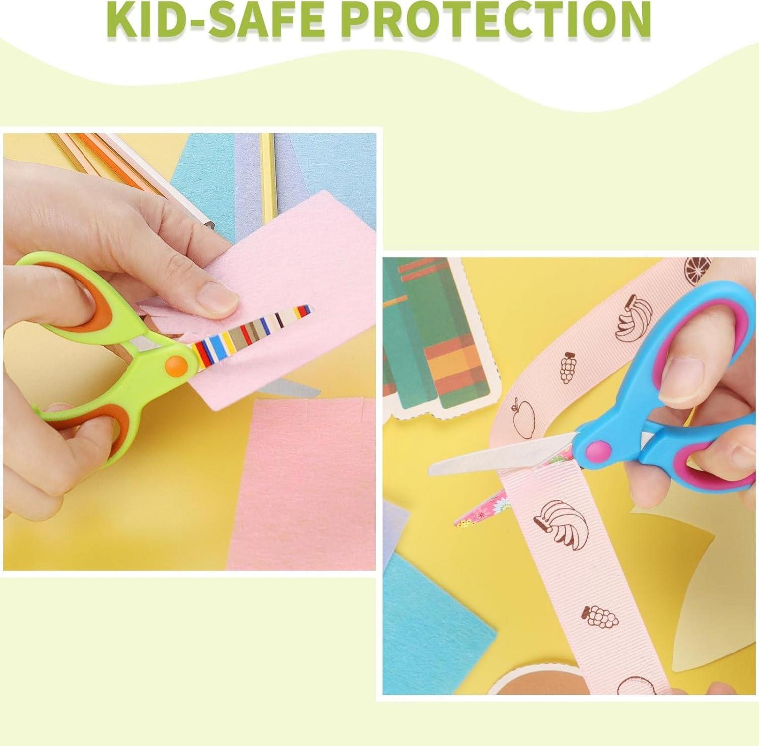 Kinder Schere mit gemusterten Stumpfe Spitze 3