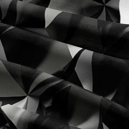 3D Geometrie Bettwäsche Set 135x200cm Grau Schwarz Mikrofaser