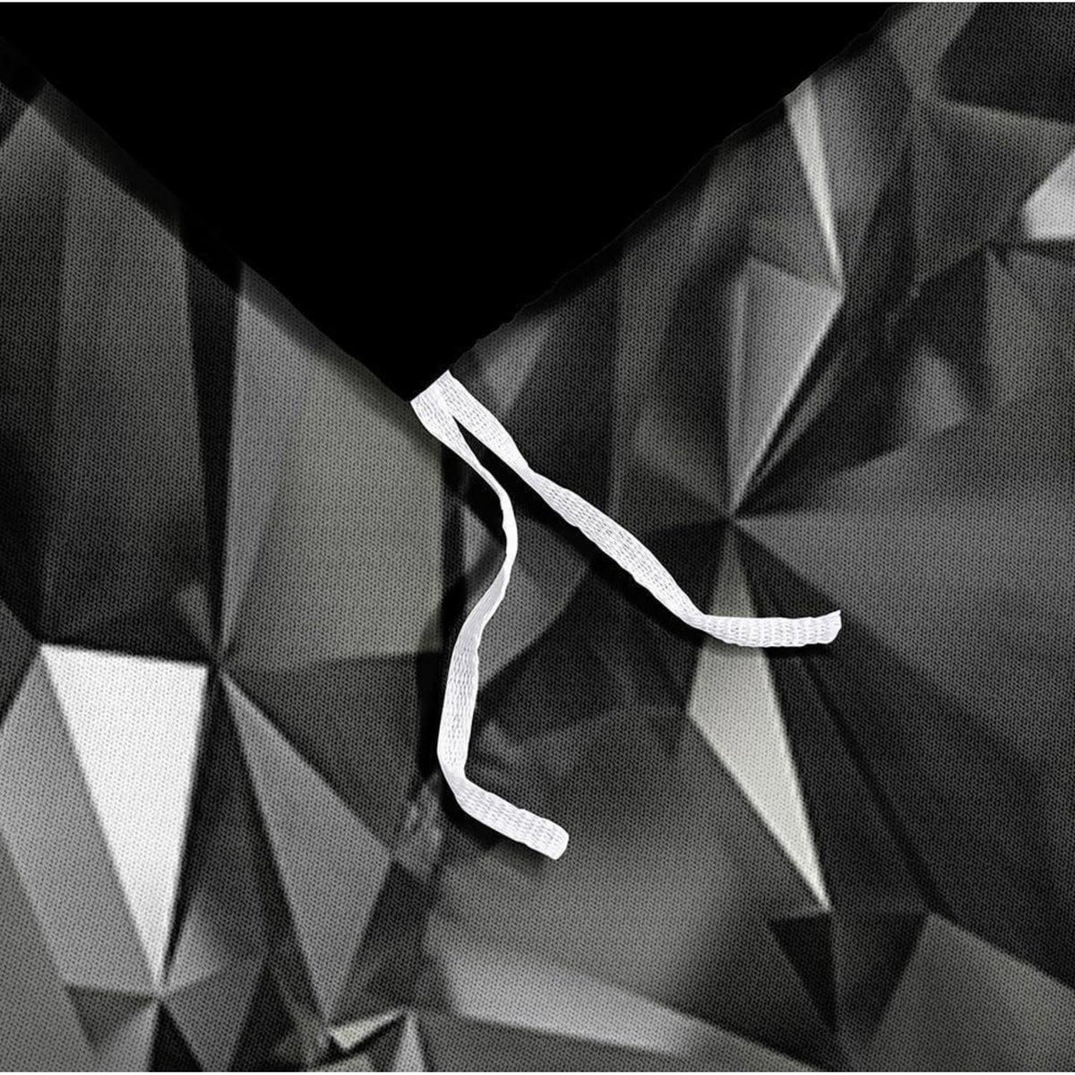 3D Geometrie Bettwäsche Set 135x200cm Grau Schwarz Mikrofaser