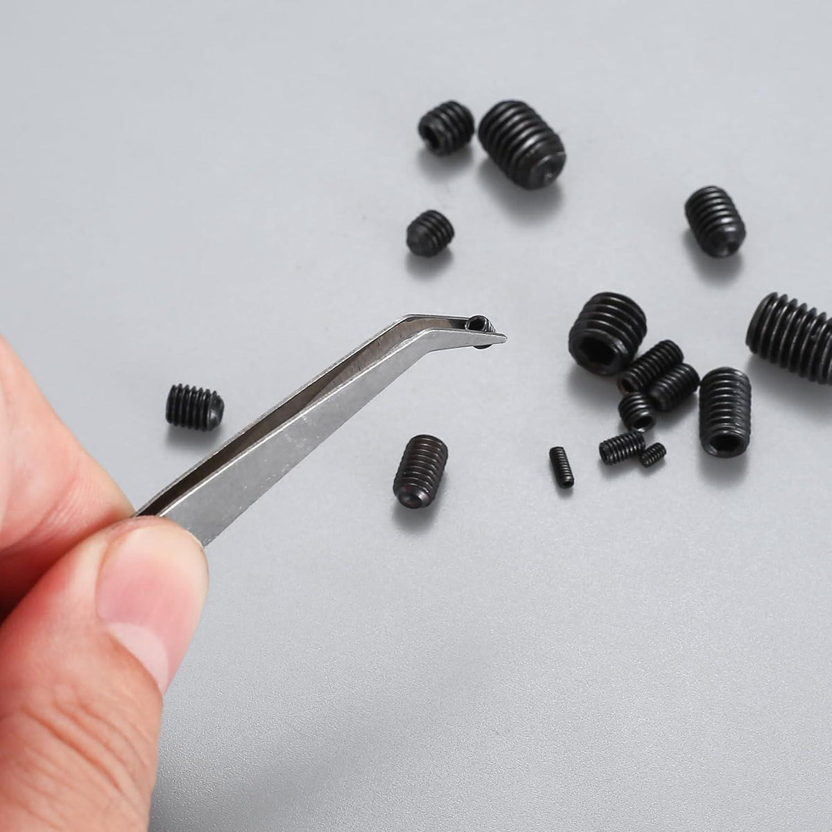 Madenschrauben Set 540tlg. Innensechskant M2-M8 Edelstahl schwarz