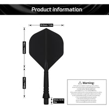 CyeeLife 2-In-1 Dart Flights und Schäfte Schwarz 9er Pack