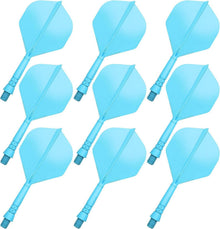 CyeeLife Integrierte Dart Flights und Schäfte Blau 2-in-1-Pack