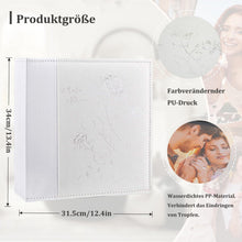 Fotoalbum 1000 Fotos 10x15cm Weiß in Lederoptik