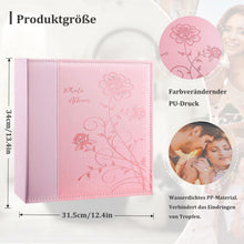 Fotoalbum 10x15 1000 Fotos Rosa in Lederoptik