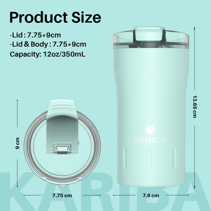 Thermobecher 350ml aus Edelstahl Isoliert Hält 8 Stunden