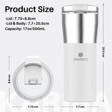 Thermobecher 500ml Edelstahl doppelwandig isoliert - 10 Std