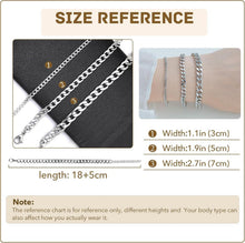 Edelstahl Kandare Armband 3/5/7MM Kubanische Kette Unisex