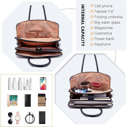Große Miss Lulu Damen Handtasche PU Leder Retro Style
